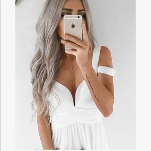 NWT Lulus Ocean of Elegance Maxi Dress Ivory